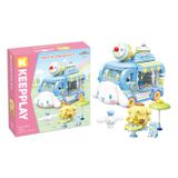  Đồ Chơi Lắp Ráp KEEPPLEY Sanrio Cinnamoroll & Pompompurin's Ice-cream Truck Building Blocks K20847 