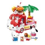  Đồ Chơi Lắp Ráp KEEPPLEY Sanrio Hello Kitty & Pochacco's Fast Street Food Truck Building Blocks K20848 