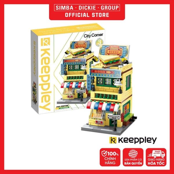  Đồ Chơi Lắp Ráp KEEPPLEY City Corner Hong Kong Style Restaurant Building Blocks K28002 