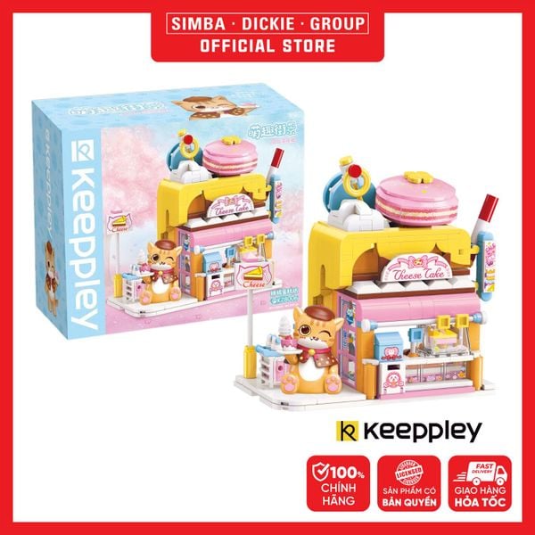  Đồ Chơi Lắp Ráp KEEPPLEY Lovely Street Red Cat Cake Shop Building Blocks K28006 