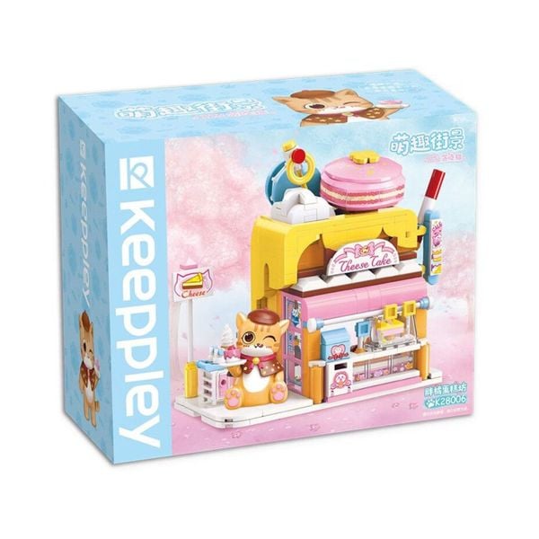  Đồ Chơi Lắp Ráp KEEPPLEY Lovely Street Red Cat Cake Shop Building Blocks K28006 