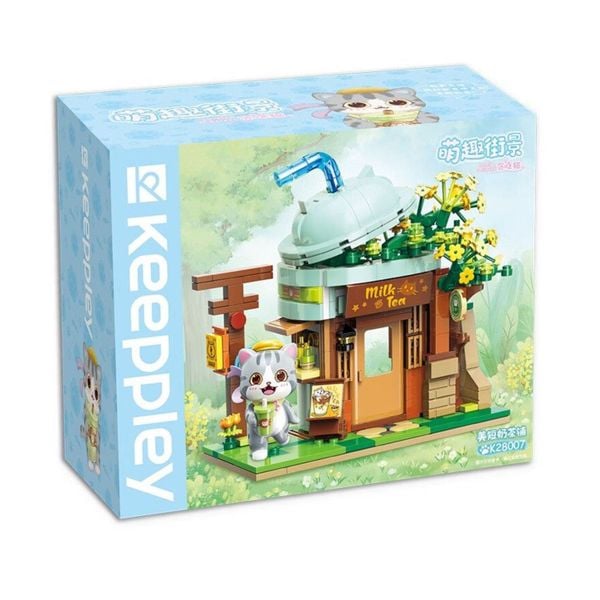  Đồ Chơi Lắp Ráp KEEPPLEY Lovely Street ASH Cat Milk Tea Shop Building Blocks K28007 
