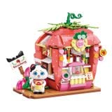  Đồ Chơi Lắp Ráp KEEPPLEY Lovely Street Tuxedo Cat Strawberry House Building Blocks K28008 