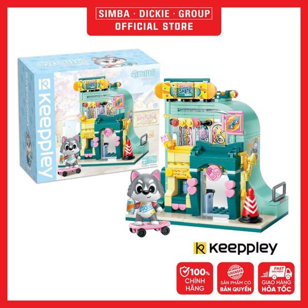 Đồ Chơi Lắp Ráp KEEPPLEY Lovely Street Husky Skate Shop Building Blocks K28009 