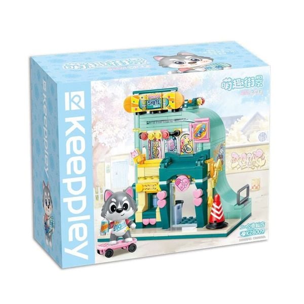  Đồ Chơi Lắp Ráp KEEPPLEY Lovely Street Husky Skate Shop Building Blocks K28009 