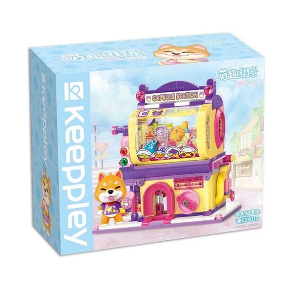  Đồ Chơi Lắp Ráp KEEPPLEY Shiba Inu Gashapon Machine Building Blocks K28010 