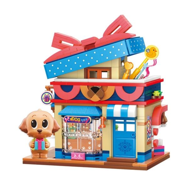  Đồ Chơi Lắp Ráp KEEPPLEY Lovely Street Poodle Toy Store Building Blocks K28011 