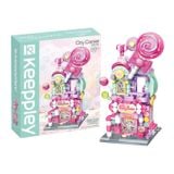  Đồ Chơi Lắp Ráp KEEPPLEY City Corner Sky Candy Shop Building Blocks K28012 