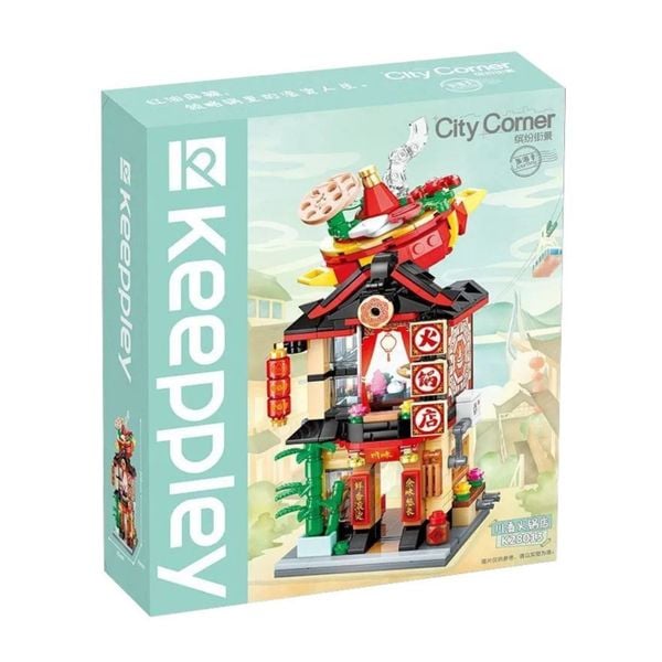  Đồ Chơi Lắp Ráp KEEPPLEY City Corner Hotpot Restaurant Building Blocks K28013 