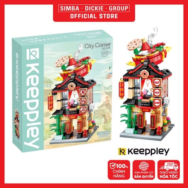  Đồ Chơi Lắp Ráp KEEPPLEY City Corner Hotpot Restaurant Building Blocks K28013 