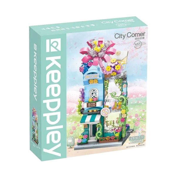  Đồ Chơi Lắp Ráp KEEPPLEY City Corner Greenness Flower Store Building Blocks K28016 
