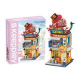  Đồ Chơi Lắp Ráp KEEPPLEY City Corner Korean Barbeque Restaurant Building Blocks K28024 