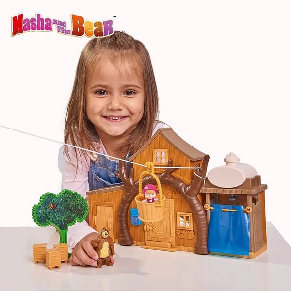  109301032 Đồ Chơi Ngôi Nhà Gấu MASHA AND THE BEAR Masha Play Set ''Big Bear House'' 