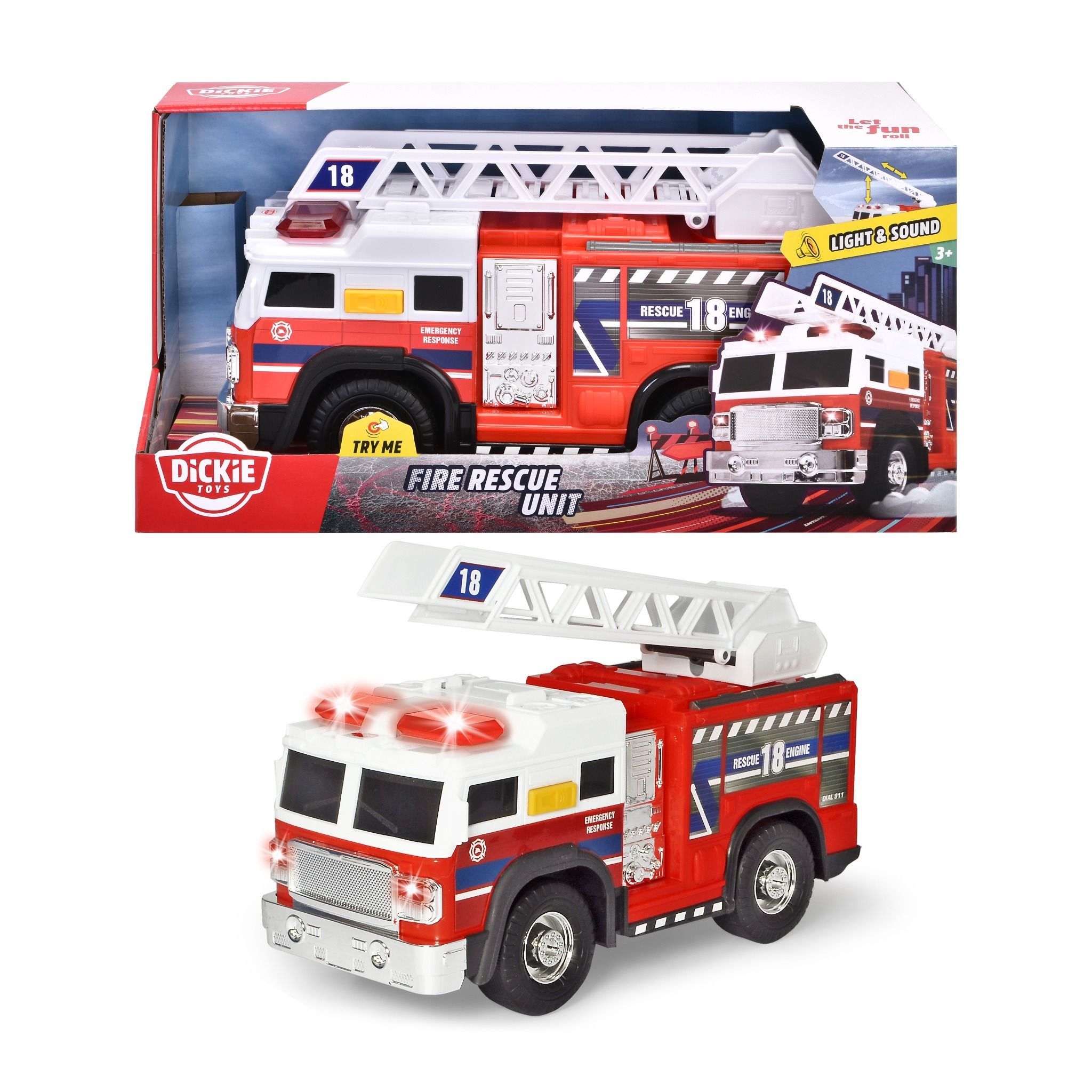  203306016 Đồ Chơi Xe Cứu Hỏa DICKIE TOYS Fire Rescue Unit 