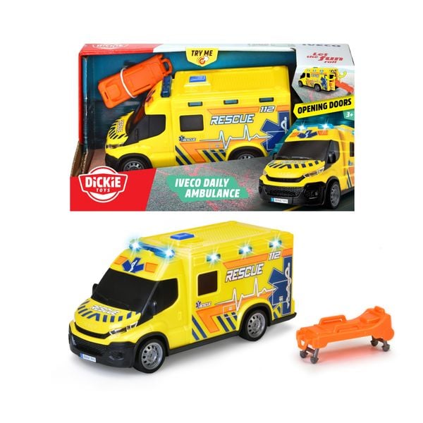  203713014 Đồ Chơi Xe Cứu Thương DICKIE TOYS Iveco Daily Ambulance 