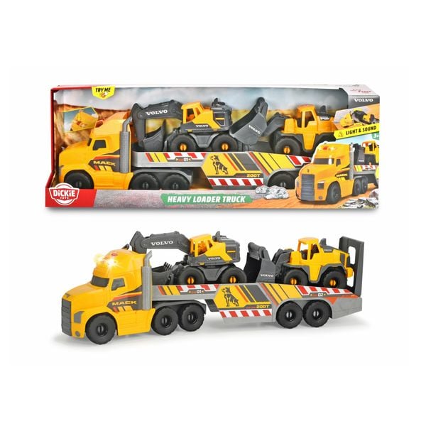  203729012 Bộ Đồ Chơi Xe Xây Dựng DICKIE TOYS Mack/Volvo Heavy Loader Truck 