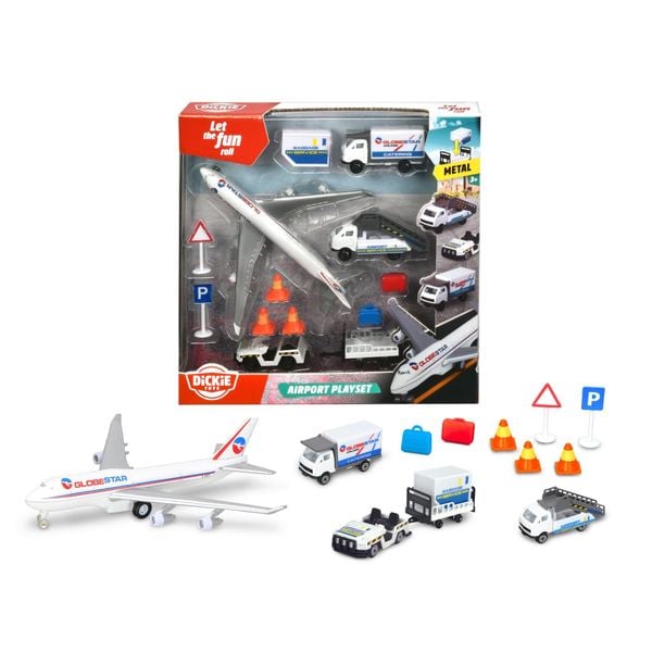  203743001 Bộ Đồ Chơi Dịch Vụ Sân Bay DICKIE TOYS Airport Playset 