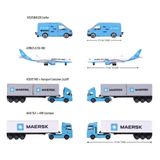  212057289 Xe Mô Hình MAJORETTE MAERSK Transport Vehicles 