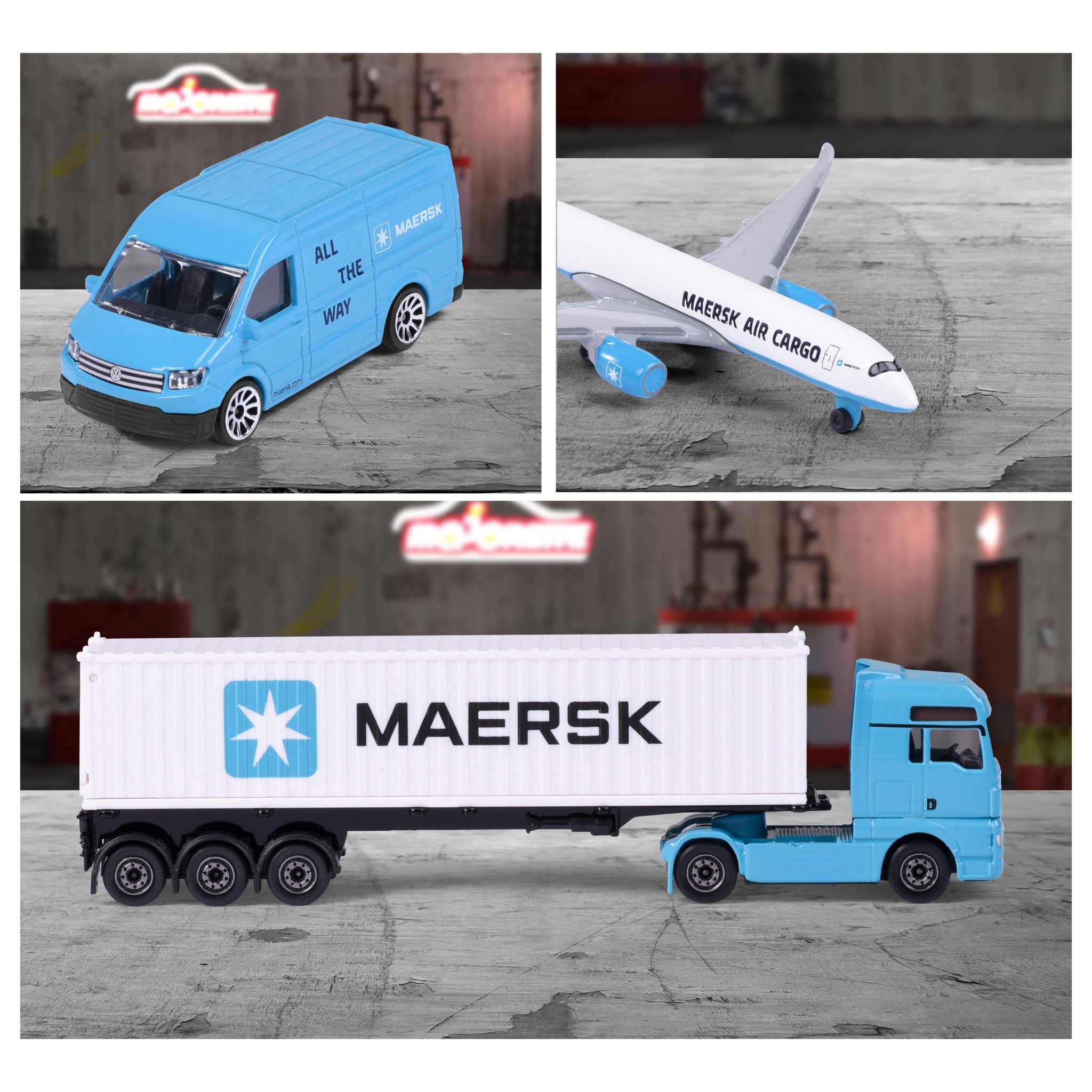  212057289 Xe Mô Hình MAJORETTE MAERSK Transport Vehicles 