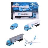  212057289 Xe Mô Hình MAJORETTE MAERSK Transport Vehicles 