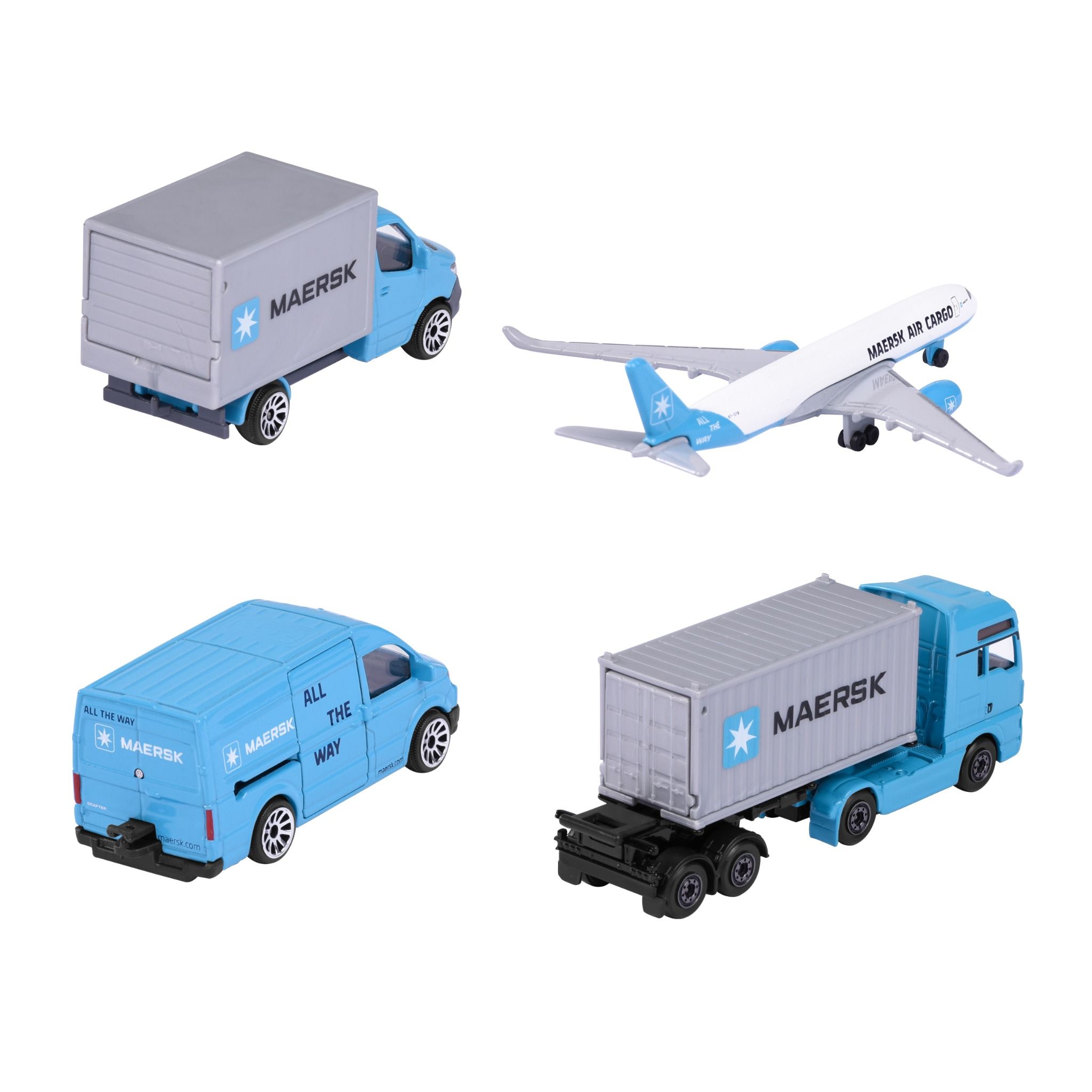  212057290 Bộ 4 Xe Mô Hình MAJORETTE MAERSK 4 Pieces Giftpack 