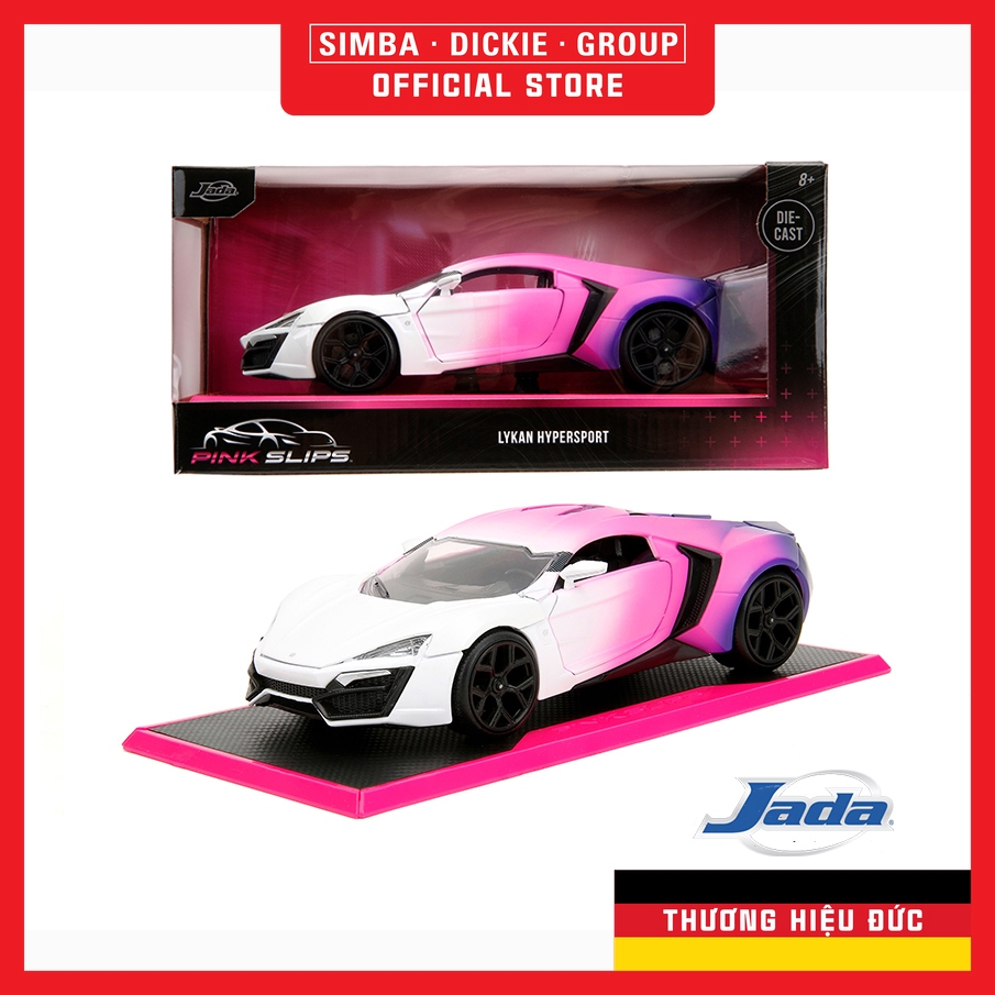  Đồ Chơi Xe Mô Hình JADA TOYS Pink Slips Lykan Hypersport 1:24 Scale Diecast Model Cars Toys 35058 