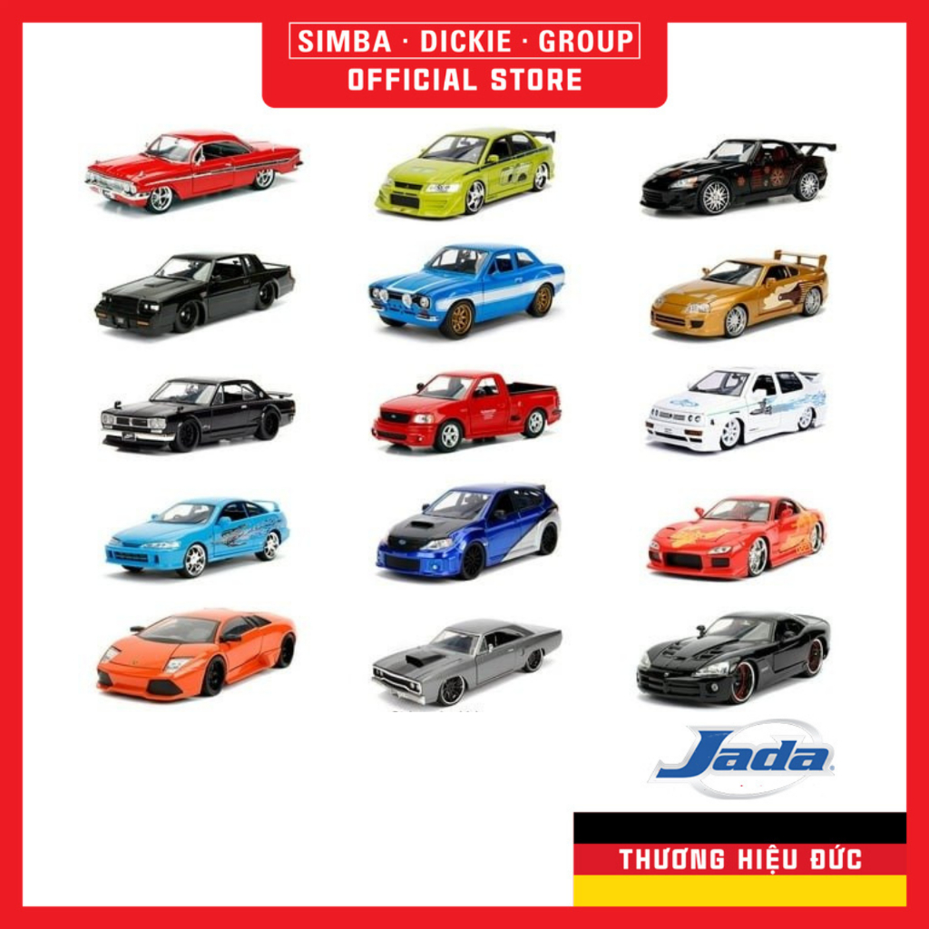  Đồ Chơi Xe Mô Hình JADA TOYS Fast & Furious 1:32 Scale Diecast Model Cars Toys 24075 