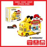  Đồ Chơi Lắp Ráp KEEPPLEY Pokemon - Pikachu Poké Ball Car K20214 Building Block 