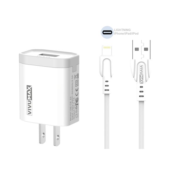 Bộ sạc và truyền dữ liệu Vivumax AC.L1 đầu sạc Lightning (IPhone/IPad/Airpod) - Hàng Chính Hãng, Bảo Hành Chính Hãng 12 Tháng (Đổi Mới)