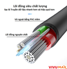 Cáp sạc nhanh và truyền dữ liệu Vivumax L201 đầu Lightning, 2.4A, dài 1m – Hàng Chính Hãng, Bảo Hành 12 Tháng (Đổi Mới)