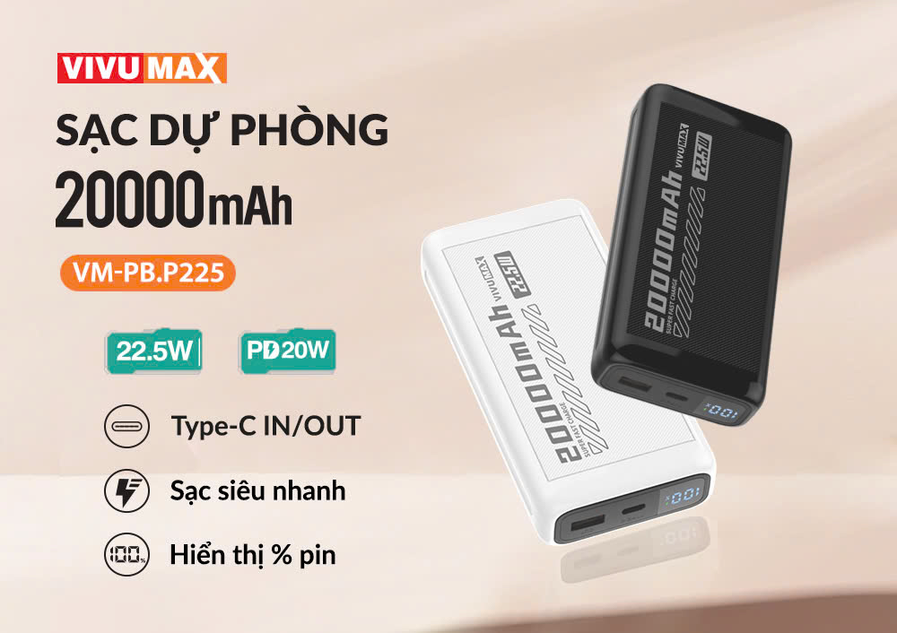 Pin dự phòng Pin sạc dự phòng LAPTOP 20000mAh 65W ZMI QB823