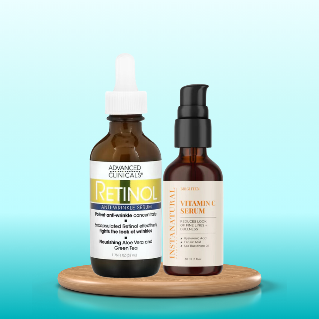 Combo InstaNatural Serum Vitamin C & Advanced Clinicals Serum Retinol