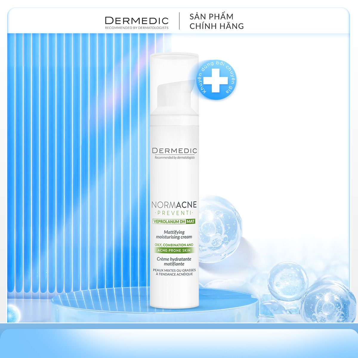  Kem Dưỡng Ẩm Ban Ngày Kiềm Dầu Giảm Mụn Normacne Mattifying Moisturising Cream 40ml 