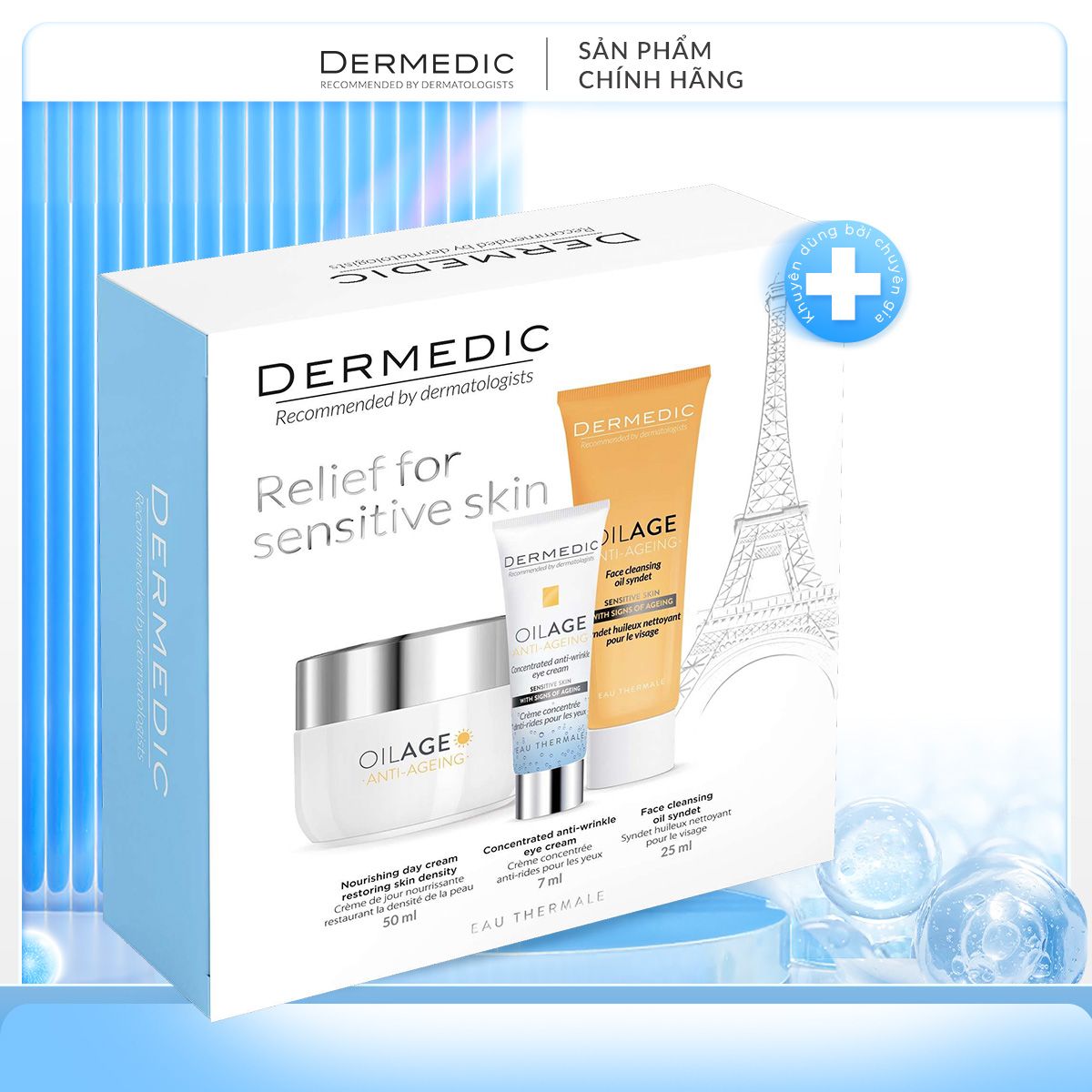  Bộ Dưỡng Da Ban Ngày Dermedic Oilage - Chống Lão Hóa và Phục Hồi Da 