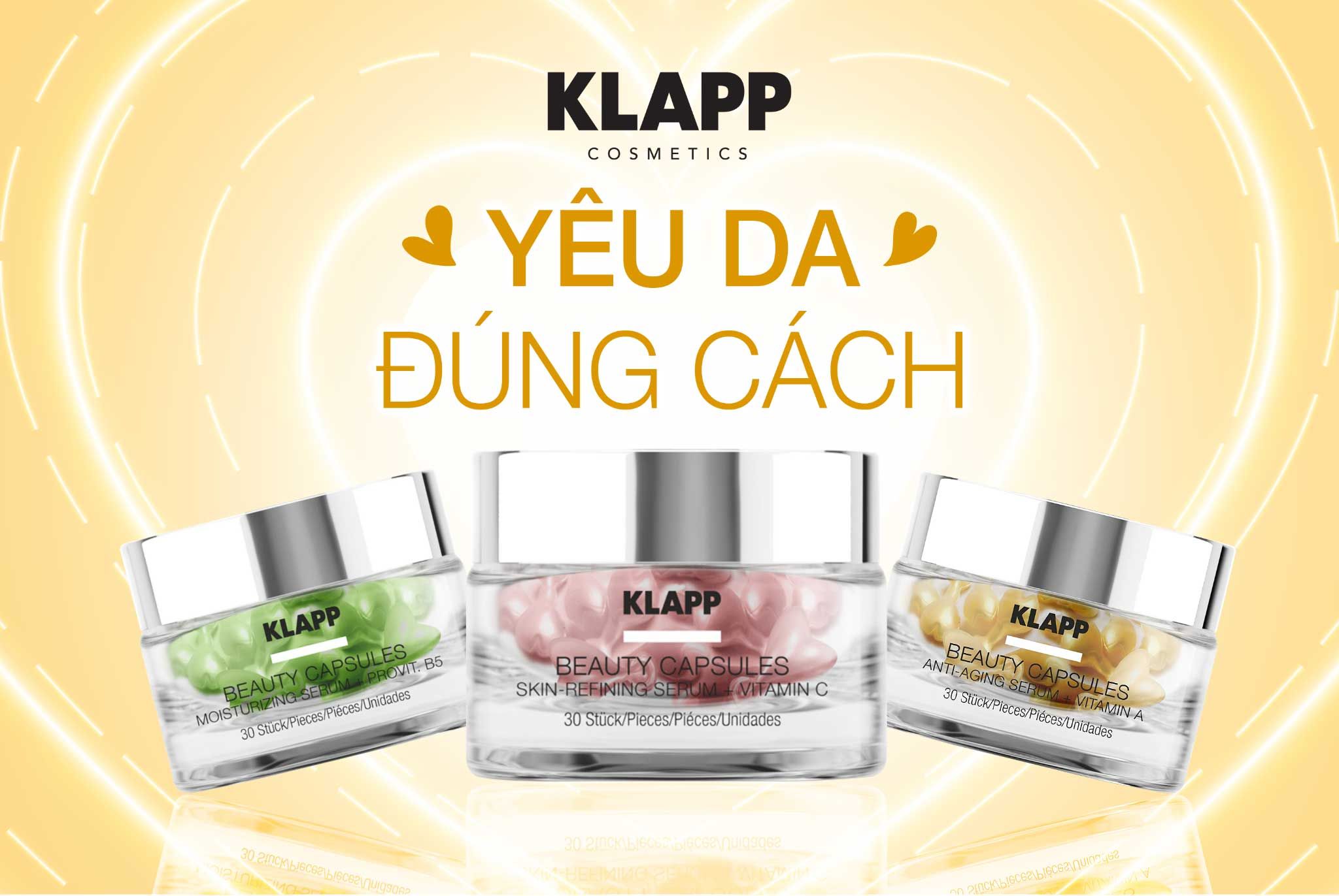  Tinh chất Vitamin A dạng viên nang chống lão hóa, rạng rỡ làn da Klapp Beauty Capsules Anti-Aging Serum + Vitamin A 