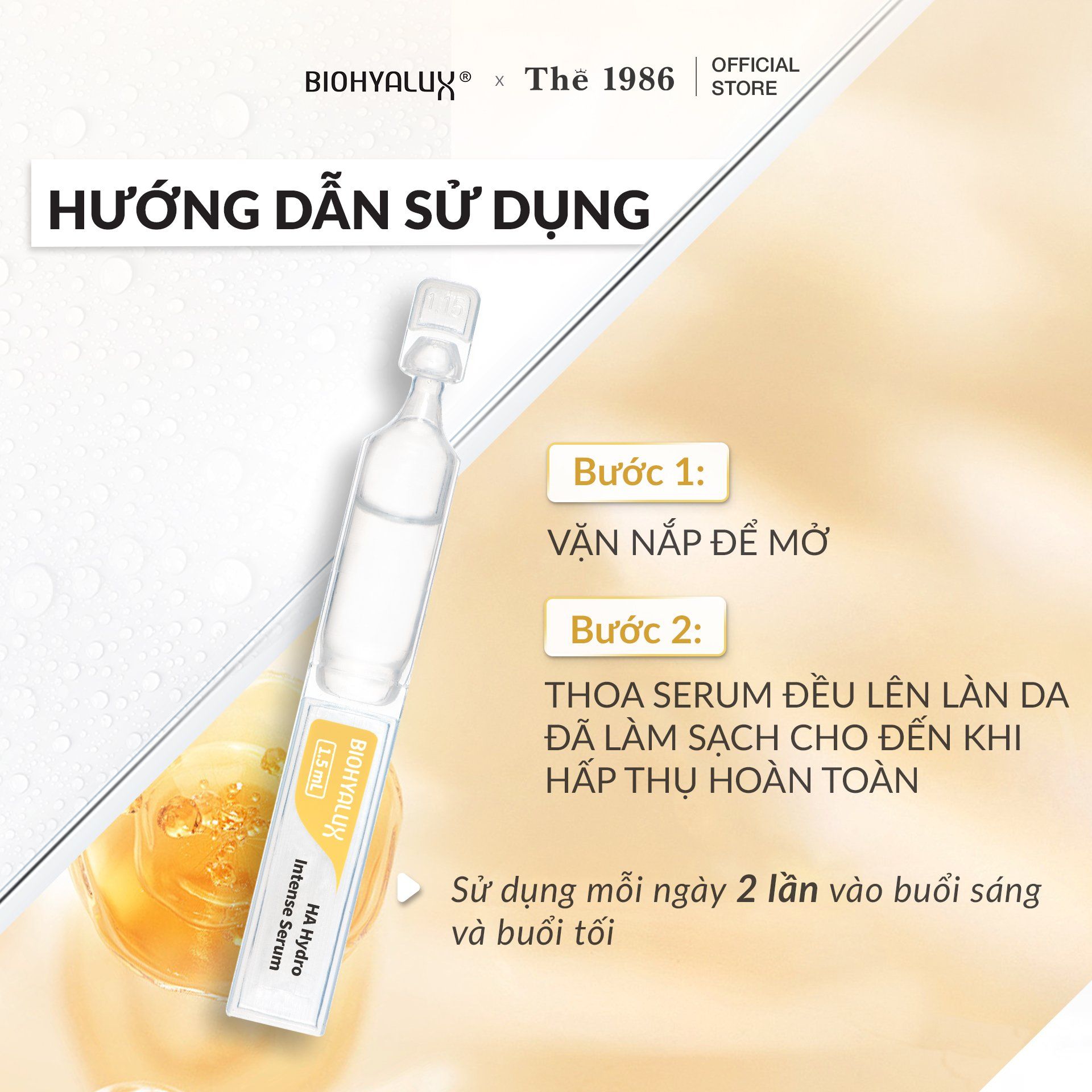  Serum HA Cấp Ẩm Chuyên Sâu Da Sau Liệu Trình HA Hydro Intense Serum Biohyalux 