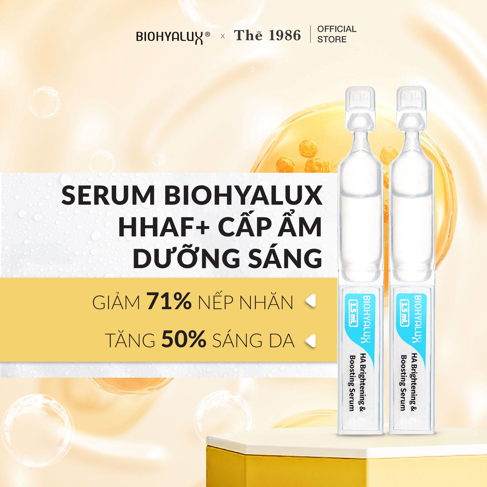  Serum HA Cấp Ẩm Dưỡng Sáng Da Xỉn Màu Biohyalux HA Brightening & Boosting Serum 