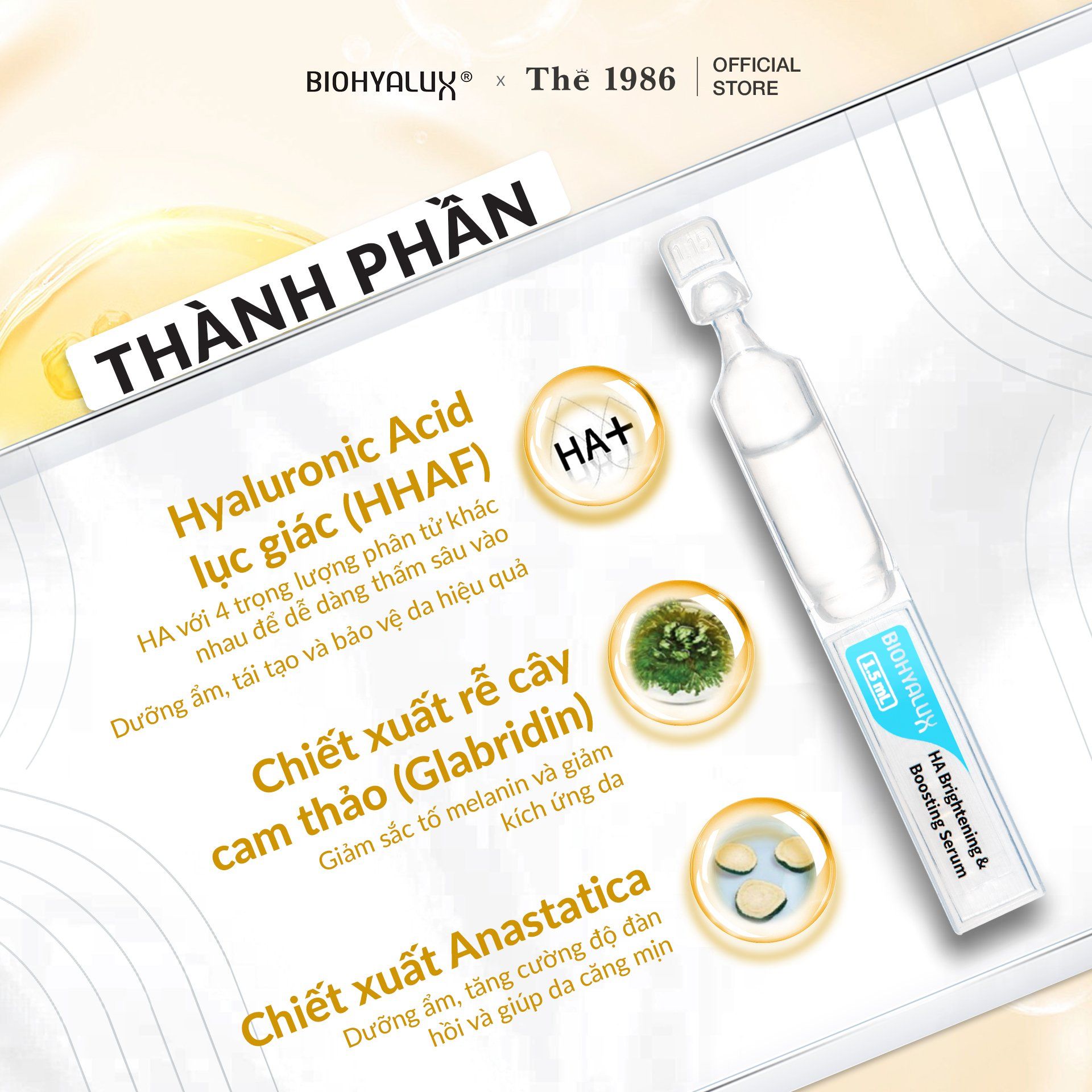 Serum HA Cấp Ẩm Dưỡng Sáng Da Xỉn Màu Biohyalux HA Brightening & Boosting Serum 