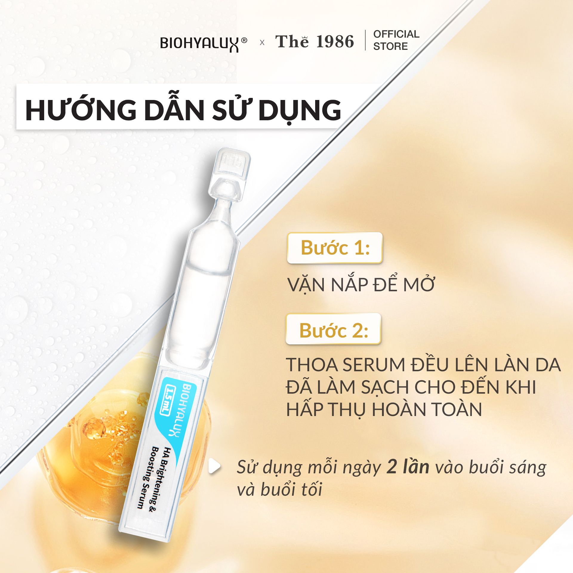  Serum HA Cấp Ẩm Dưỡng Sáng Da Xỉn Màu Biohyalux HA Brightening & Boosting Serum 