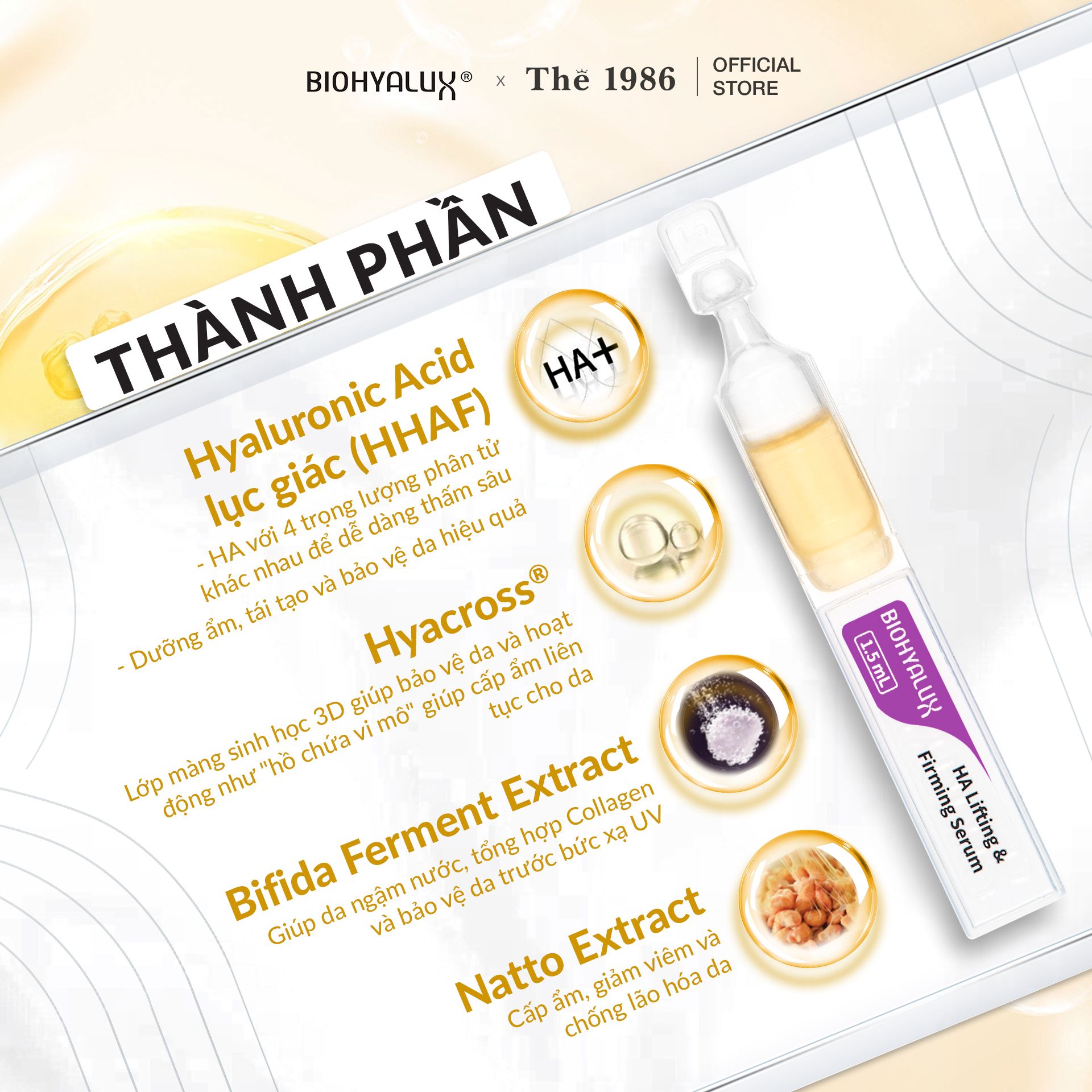  Serum HA Cấp Ẩm, Nâng Cơ Và Săn Chắc Da Biohyalux HA Lifting & Firming Serum 