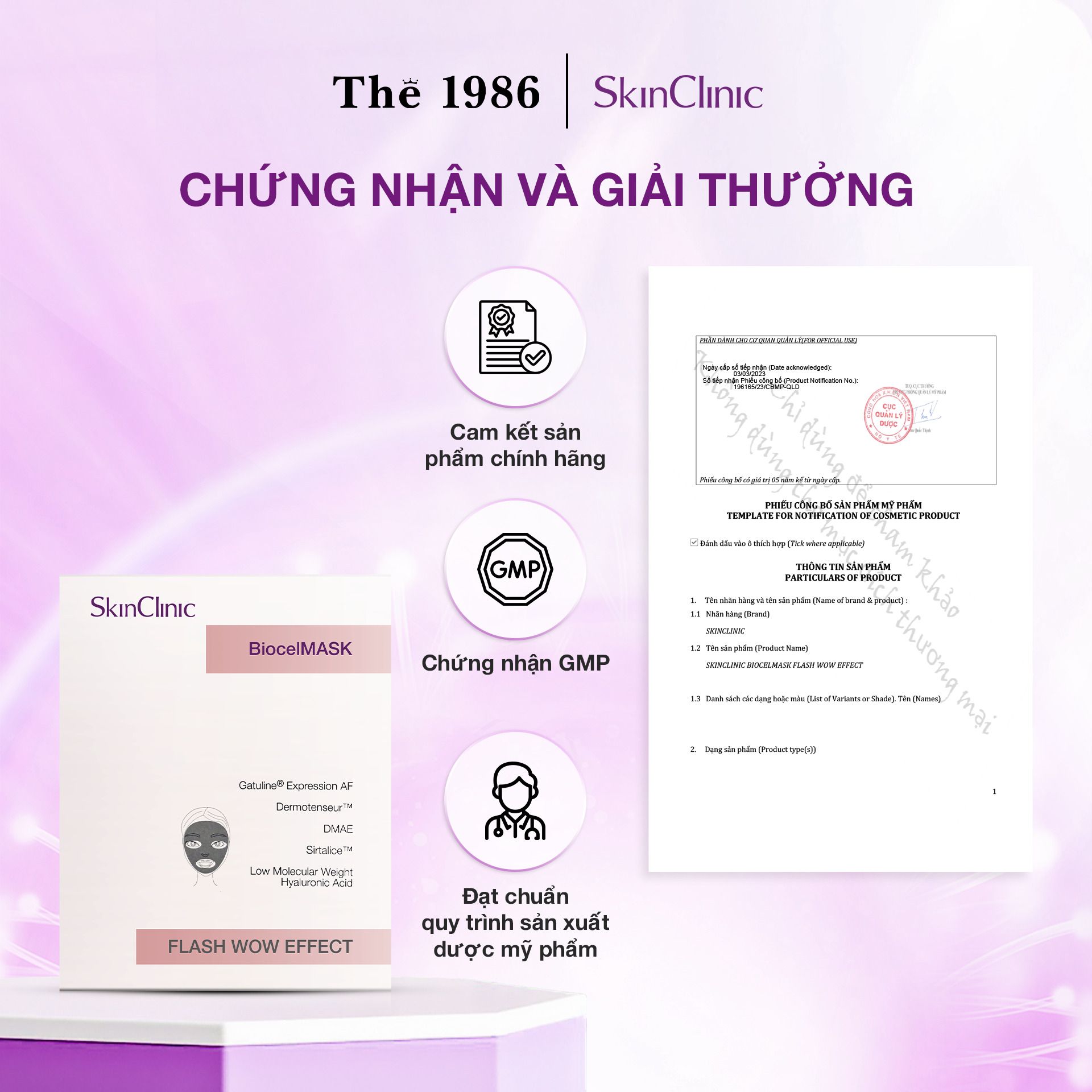  Mặt nạ sinh học SkinClinic Biocelmask Flash Wow Effect 20ml 