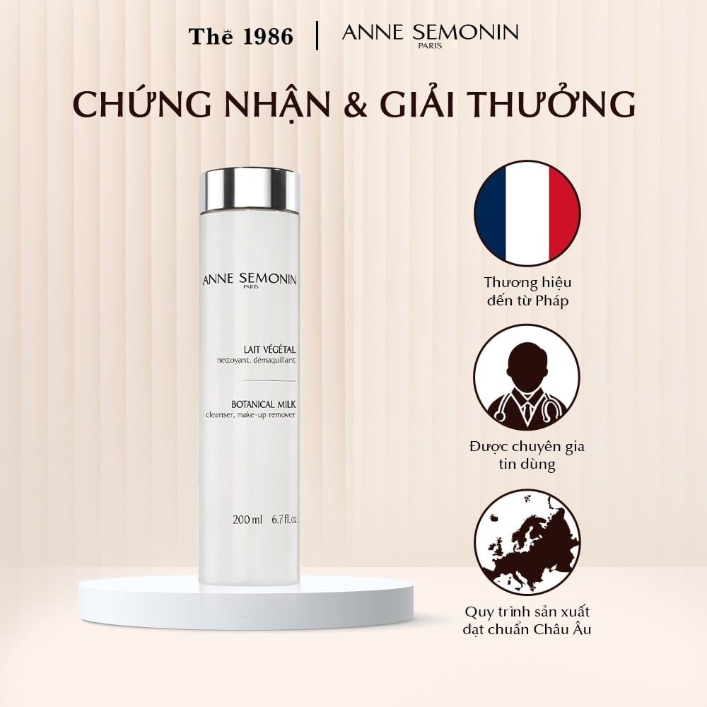  Sửa rửa mặt Anne Semonin Botanical Milk 200ml 