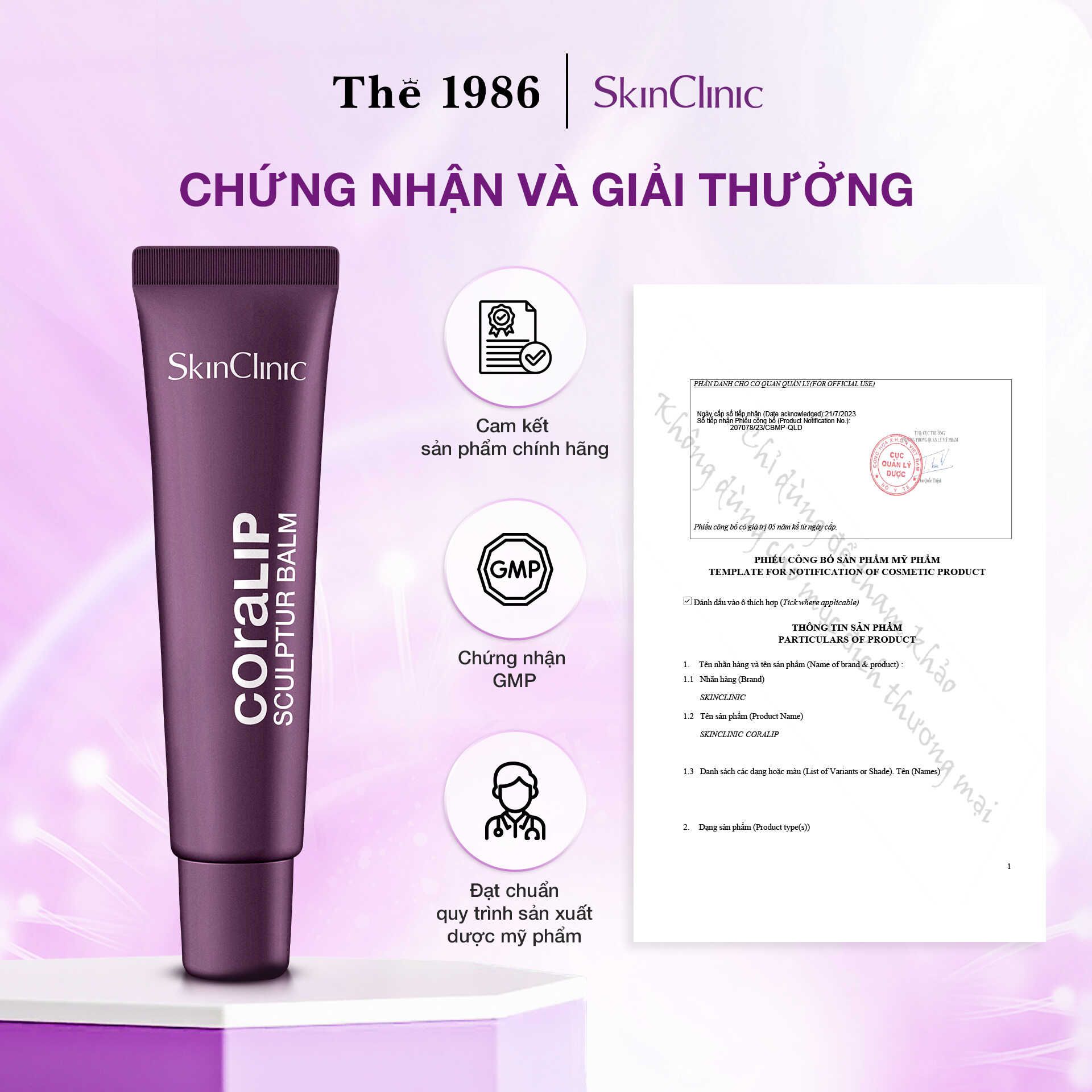  Dưỡng Môi SKINCLINIC - Coralip Sculptur Balm 15ml 