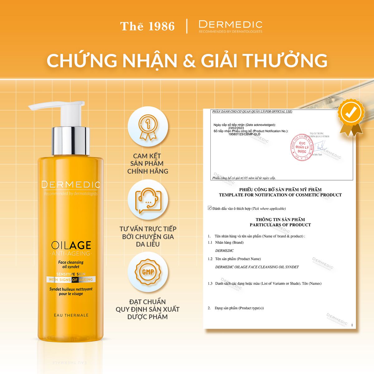  Dầu rửa mặt Dermedic OILAGE FACE CLEANSING OIL SYNDET 