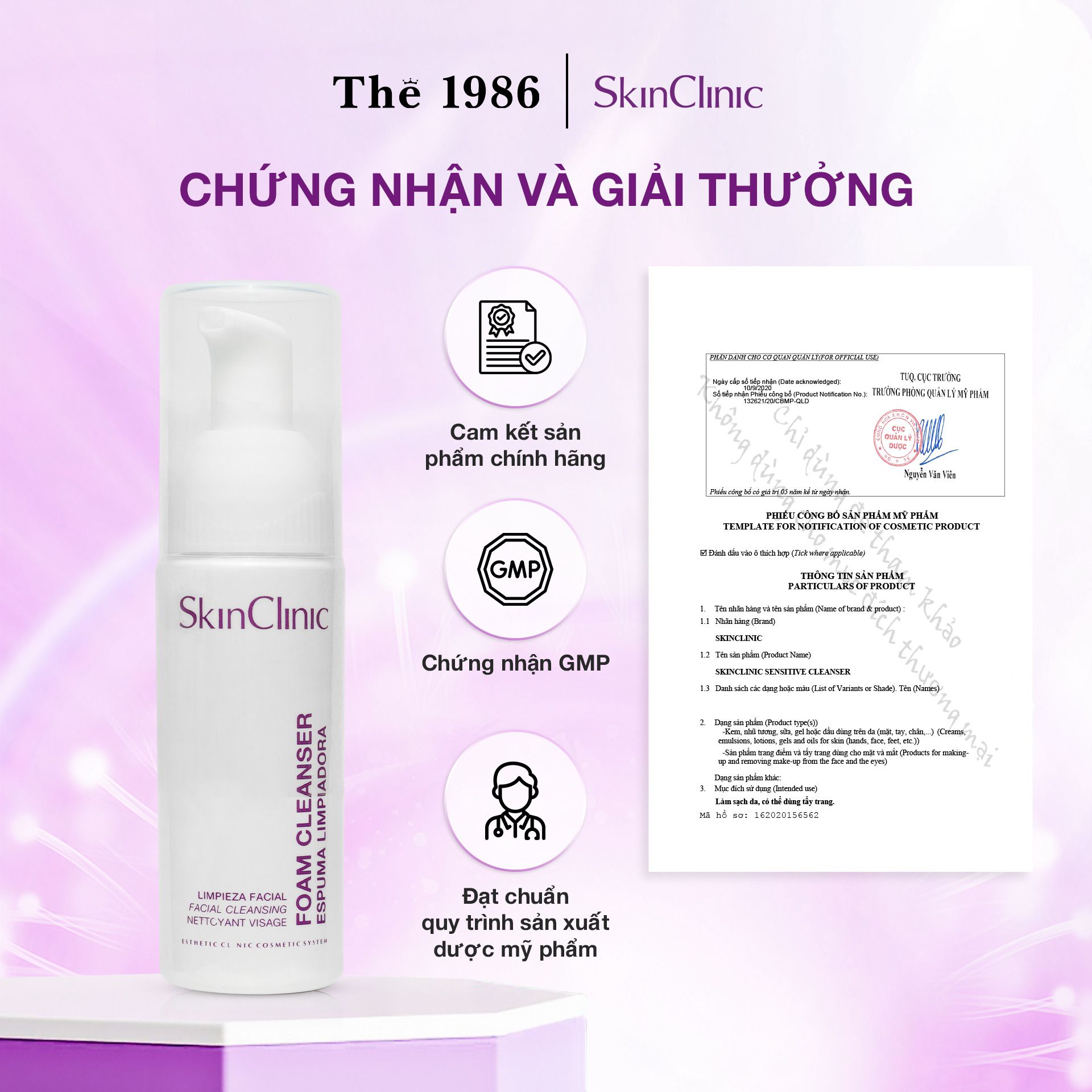  Sữa rửa mặt tạo bọt Skinclinic Foam Cleanser 