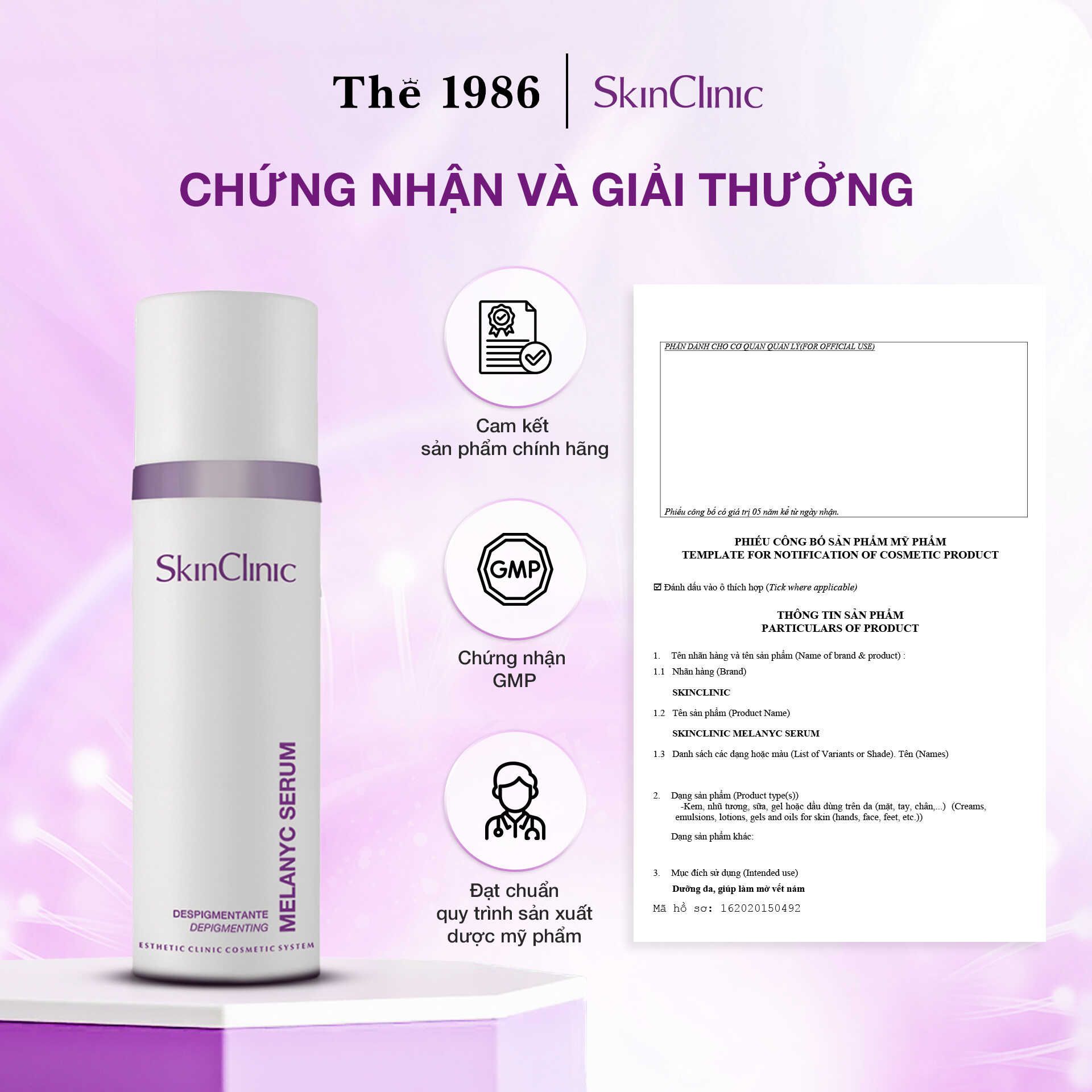  MELANYC SERUM - SERUM CHỐNG LÃO HÓA VÀ ĐIỀU TRỊ TĂNG SẮC TỐ DA 