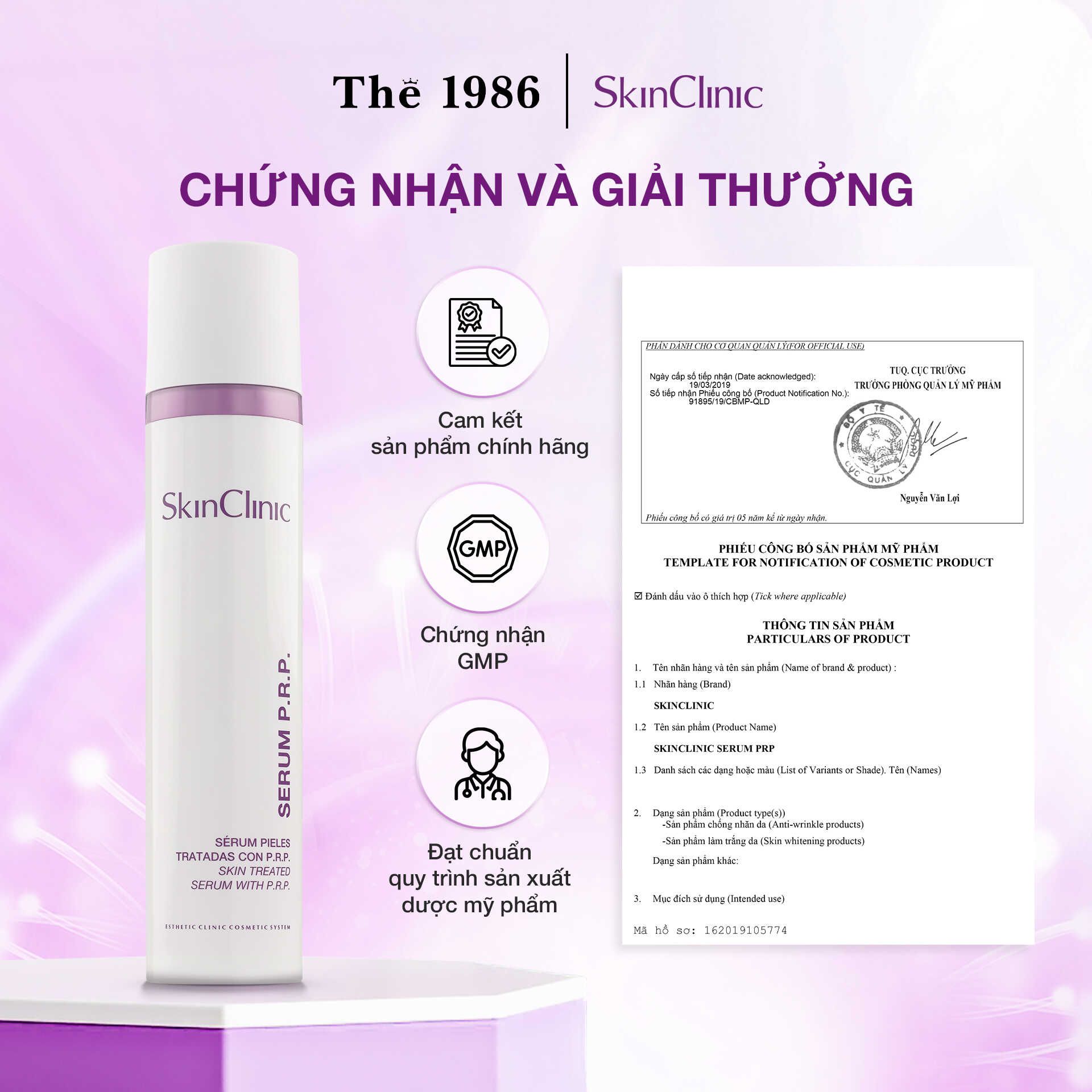  SERUM P.R.P - SERUM DƯỠNG SÁNG, TRẺ HÓA TOÀN DIỆN 