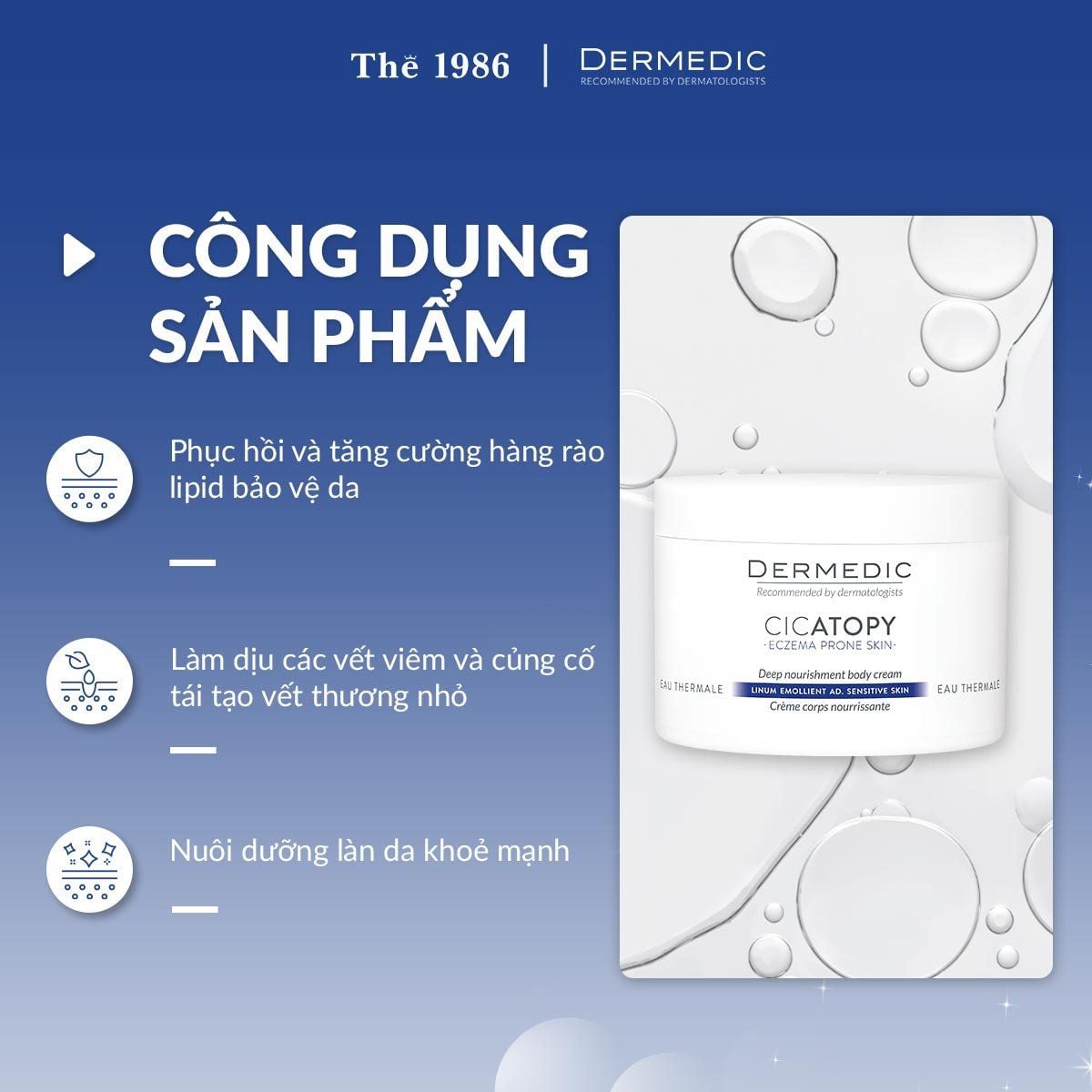  Kem Dưỡng Ẩm Toàn Thân Dermedic Cicatopy Deep Nourishment Body Cream 225ml 