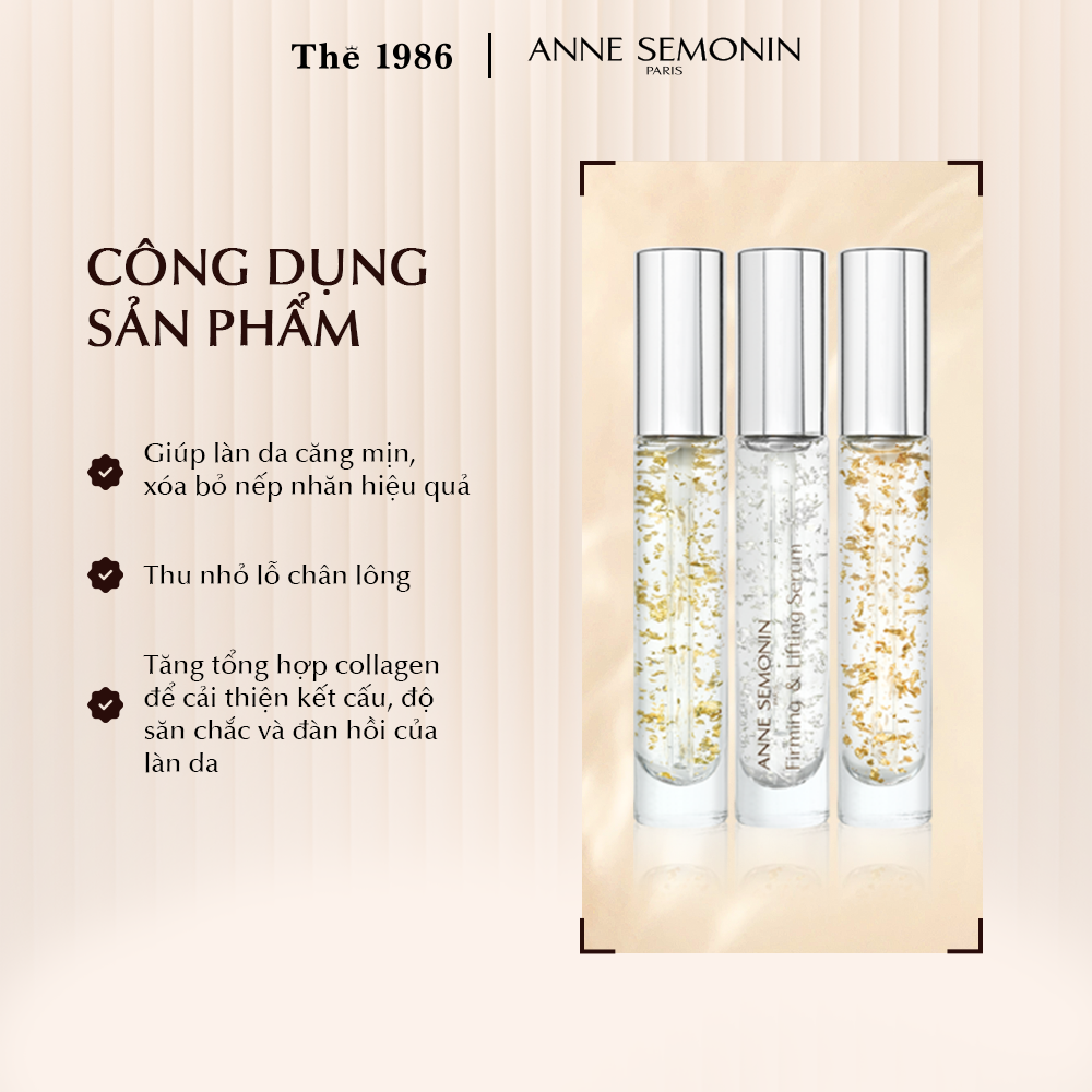  Serum tinh chất vàng Anne Semonin Gold Firming & Lifting Serums 3x15ml 