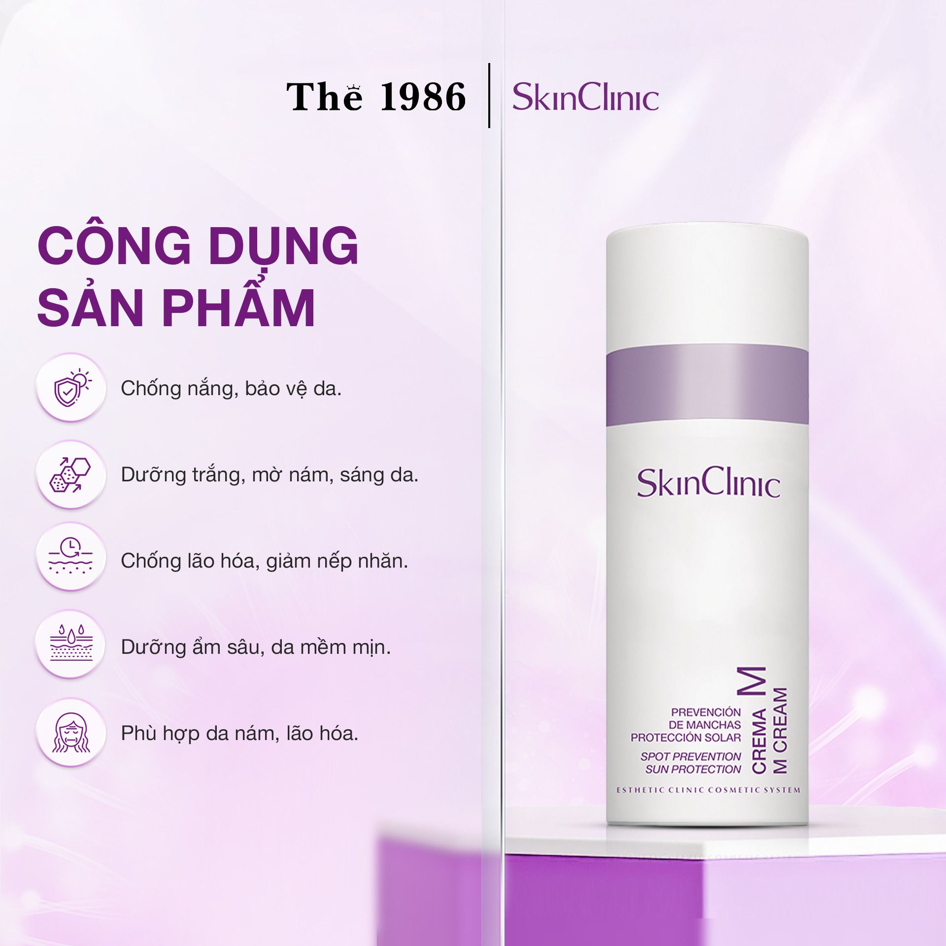  Kem dưỡng ban ngày tích hợp chống nắng M CREAM SkinClinic 50ml 